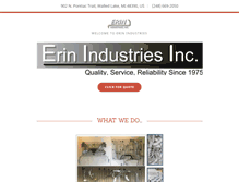 Tablet Screenshot of erinindustries.com